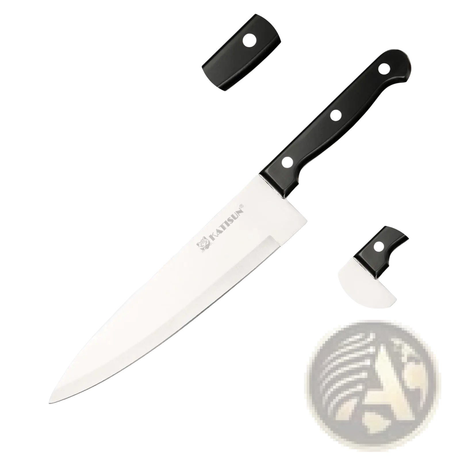 German Steel Knife Set 19 Piece with Sharpener Block
