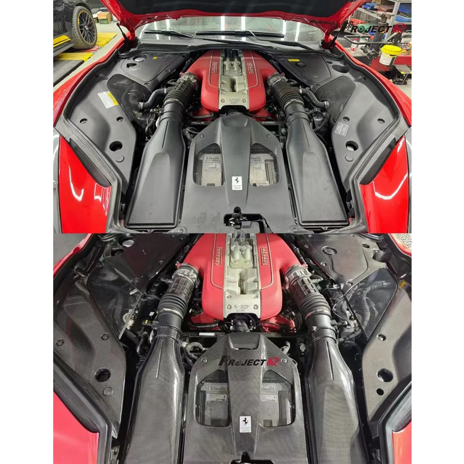 Dry Carbon Fiber Engine Interior Kit for Ferrari 812 Superfast