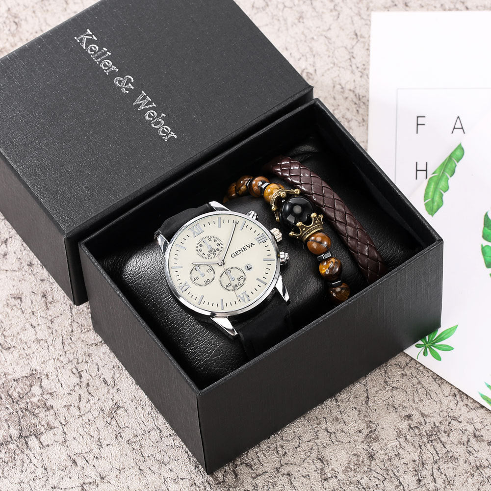 Gift Box Set Men's Quartz Watch Bracelet Fashion - Overture Gifts