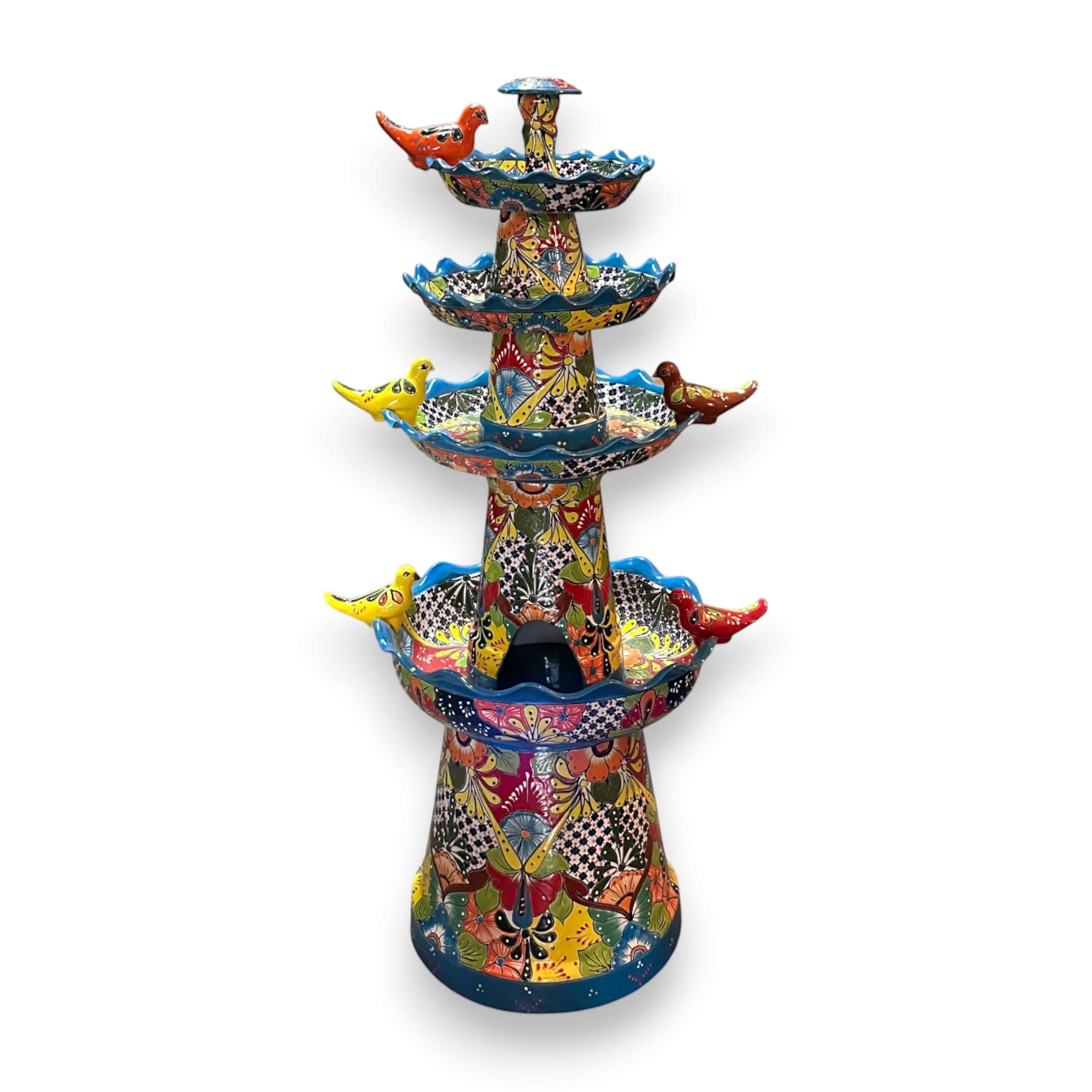 Grand Talavera Garden Fountain | Handmade Mexican Art