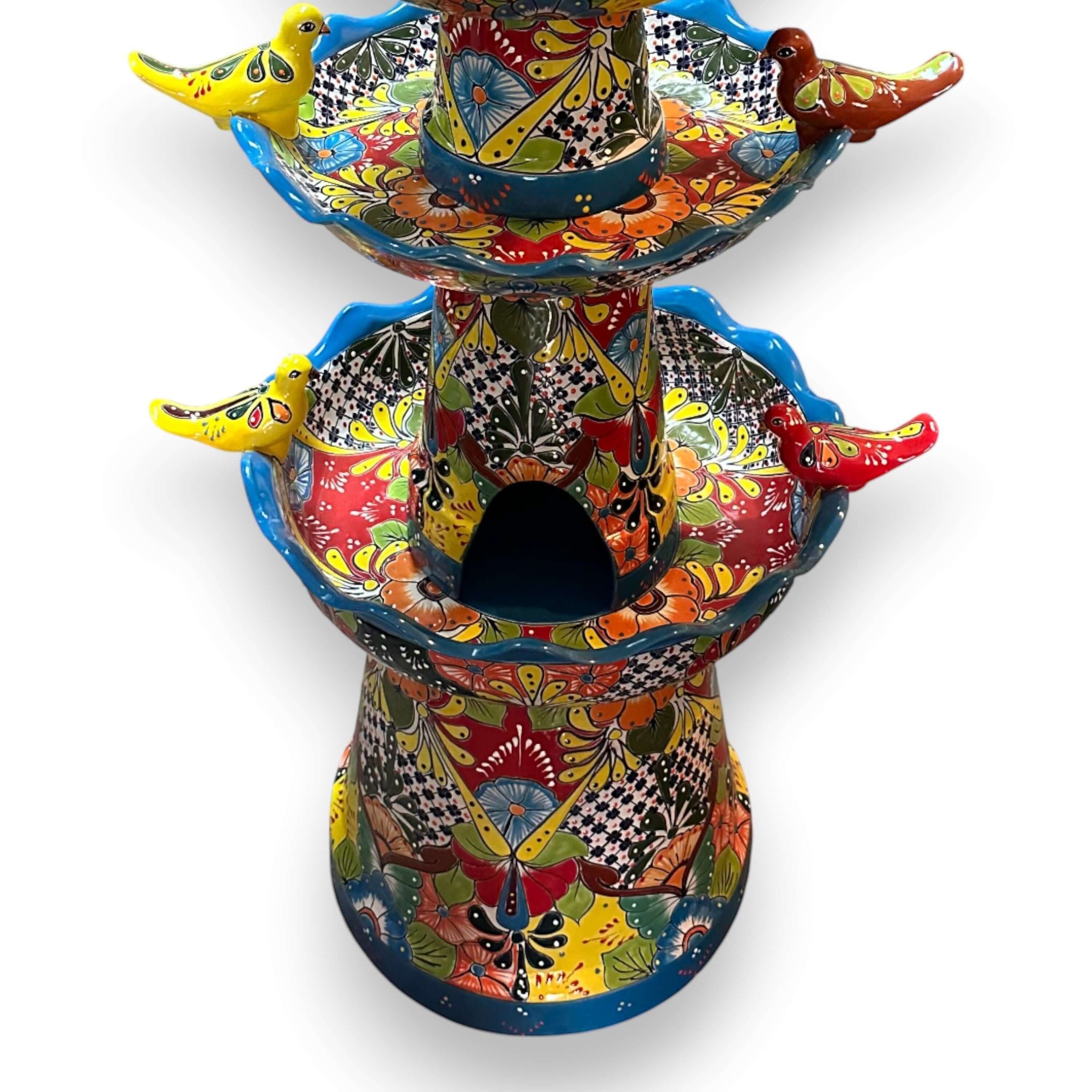 Grand Talavera Garden Fountain | Handmade Mexican Art