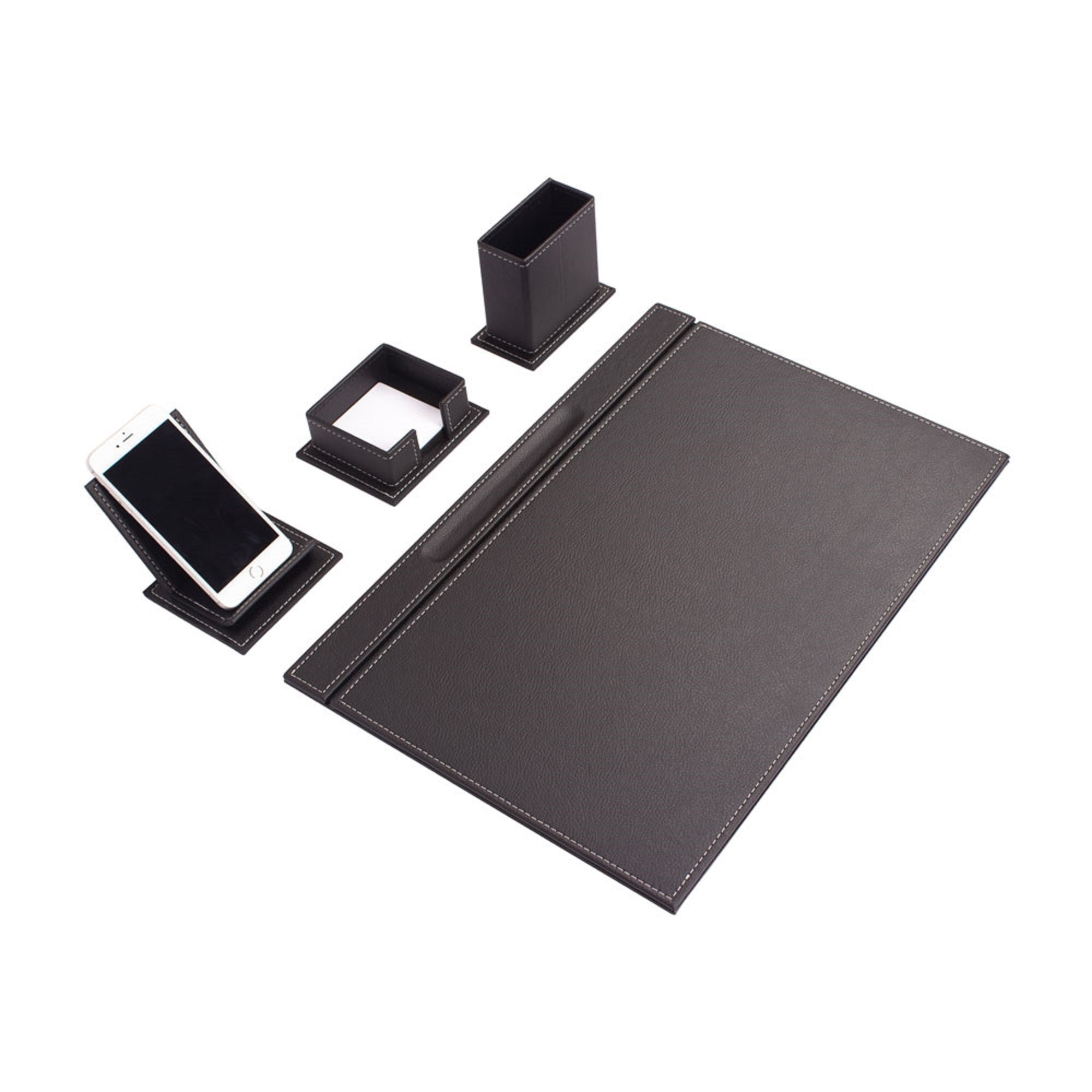 MOOG Luxury Desk Set-4 Accessories- Black - 4 PCS