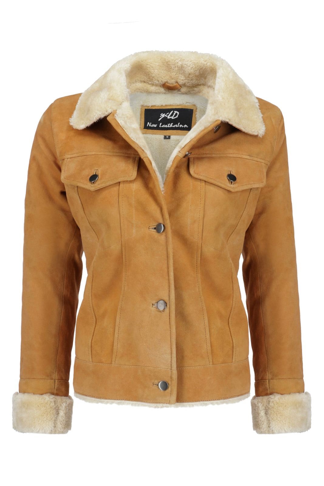 Handmade Brown Suede Bomber Fur Leather Jacket - Overture Gifts