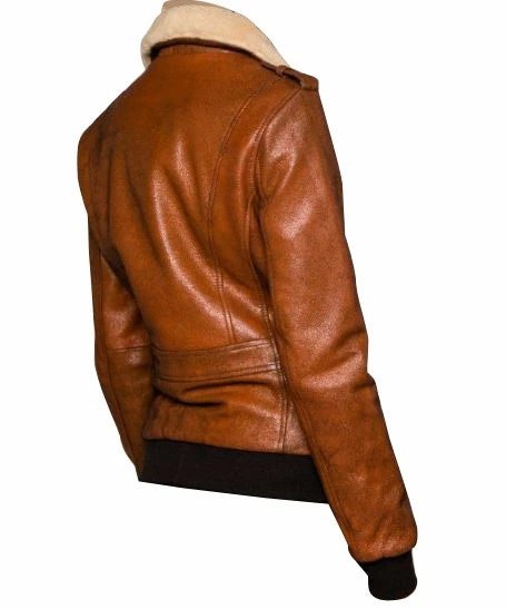 Handmade Dominic's Bomber Style Leather Jacket With Fur Collar - Overture Gifts