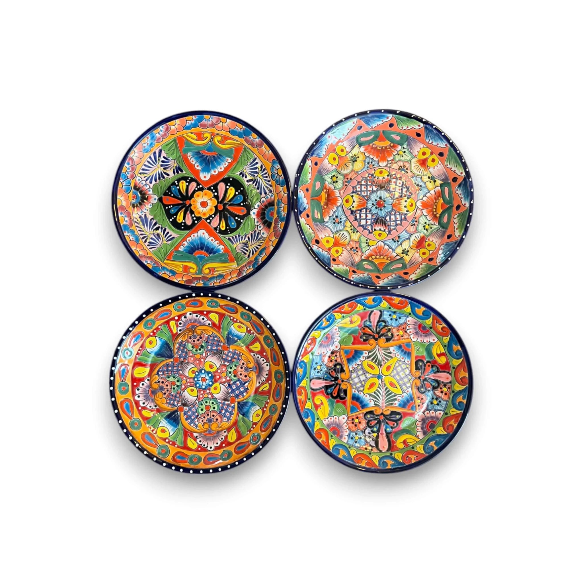 Handmade Talavera 12-Piece Dinnerware Set | Mexican Pottery for 4 - Overture Gifts