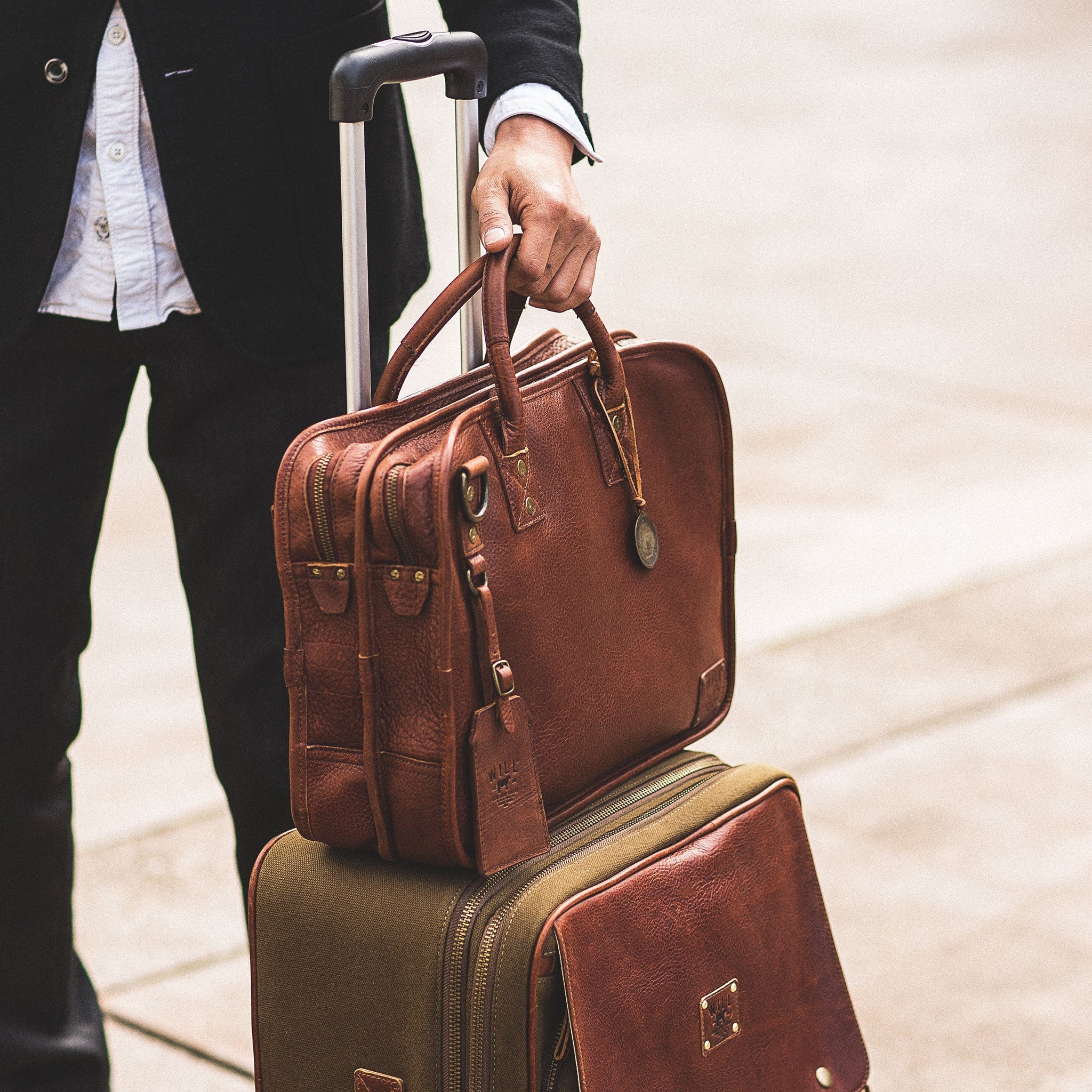 Hank Double Zip Briefcase - Overture Gifts