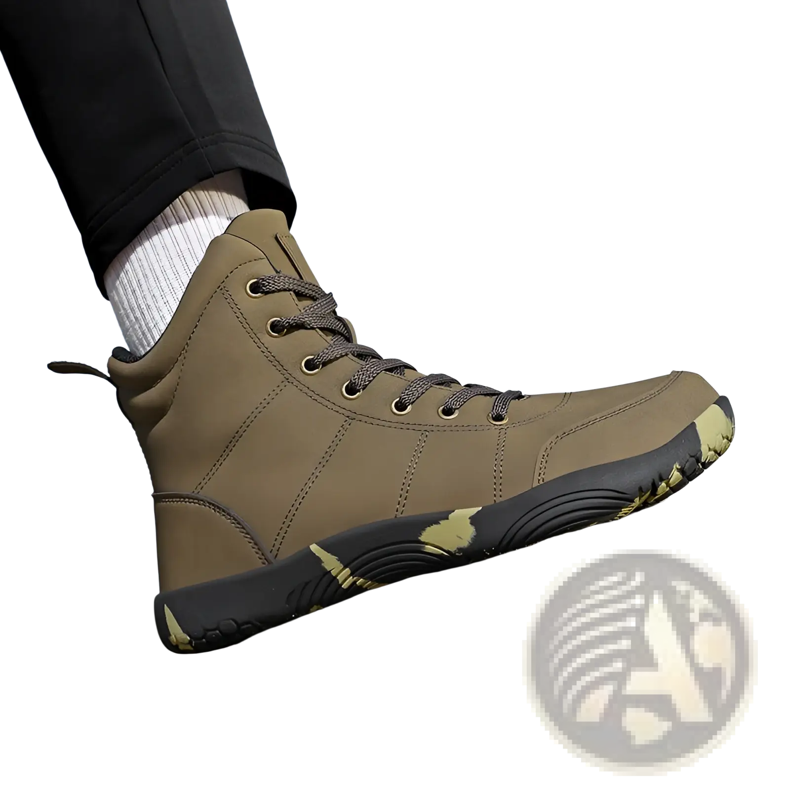 Hiking Boots Wide Toe Leather High Top Sports Shoes
