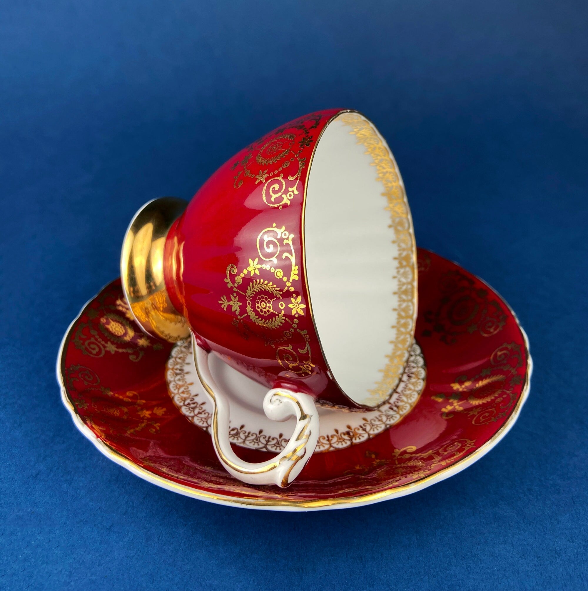 Vintage Teacup, Coffee Cup and Saucer by Royal Grafton. Fine Bone China Made in England.