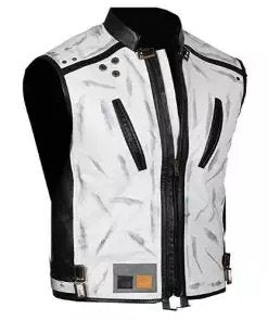 Handmade Solo A Star Wars Story Alden Ehrenreich White Leather Vest Handmade Cosplay Costume