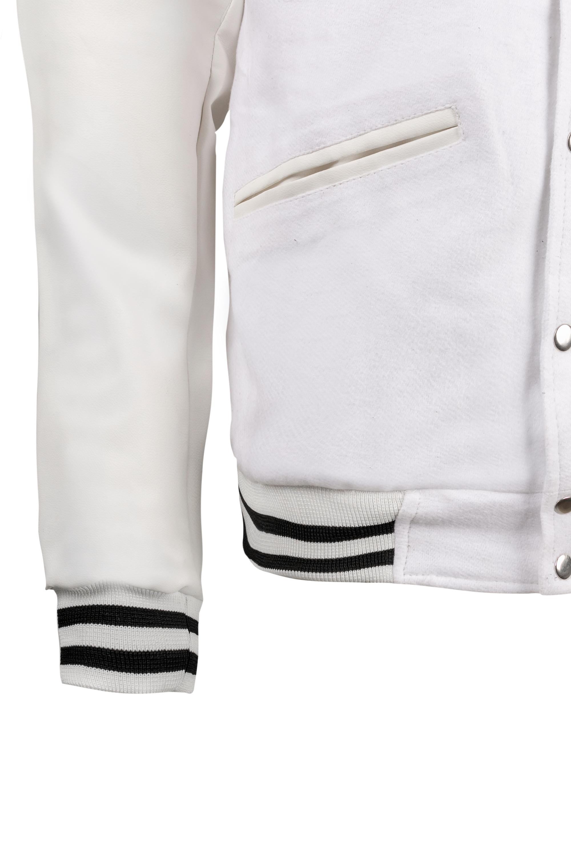 Weeknd Varsity Jacket White and Black Varsity Handmade Cosplay Customizable