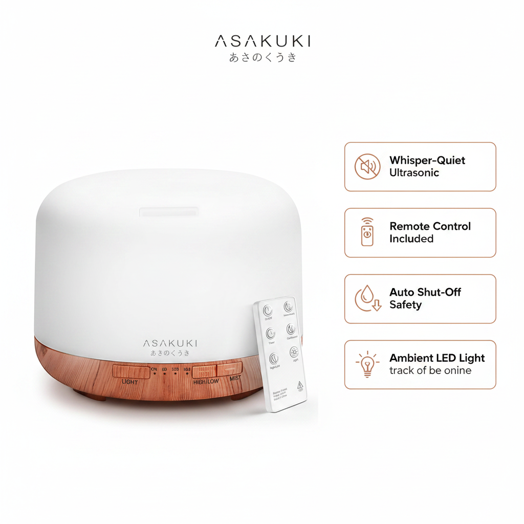 ASAKUKI Essential Oil Diffuser with Remote Control