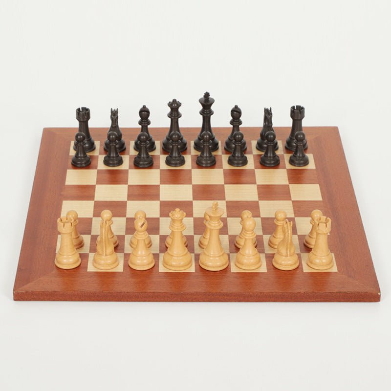 International Chess Heavy Woodgrain Chess Wooden Chess Board Western Chess Adult Luxury Set Chess - Overture Gifts