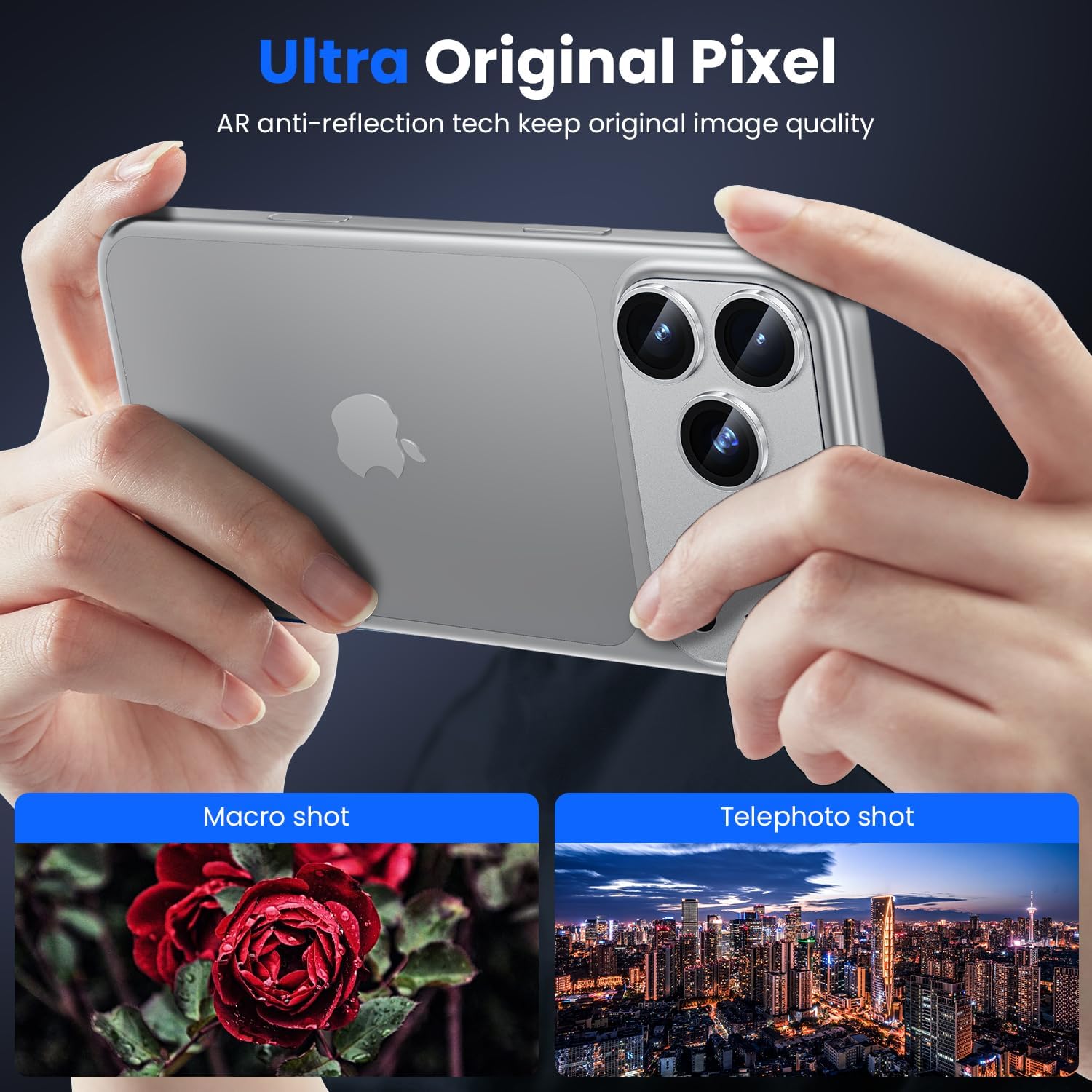 iPhone 17 Pro Max Camera Protector - Strong Titanium (2-Pack) | ZeroDamage - Overture Gifts