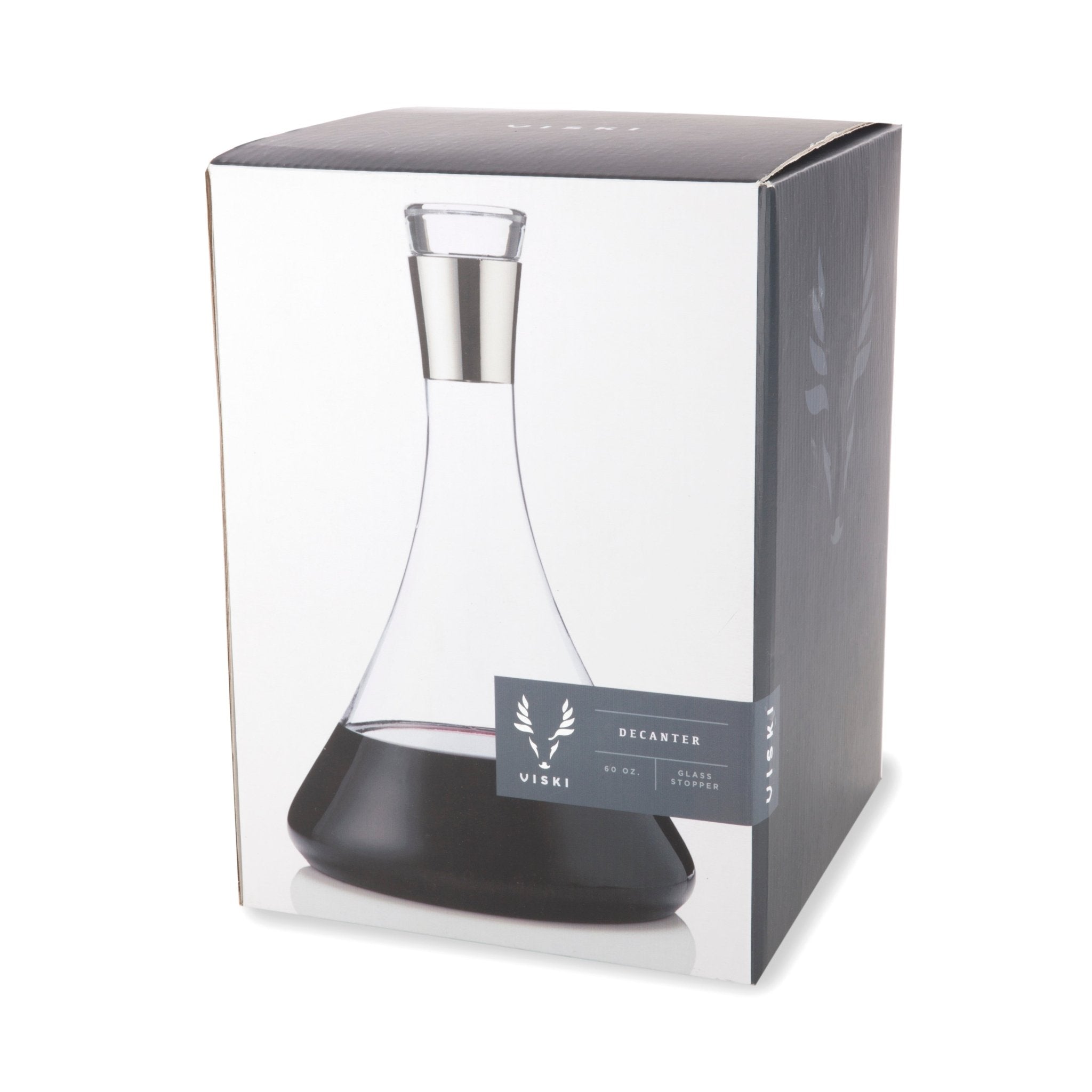 Irving Chrome-Rimmed Crystal Decanter - Overture Gifts