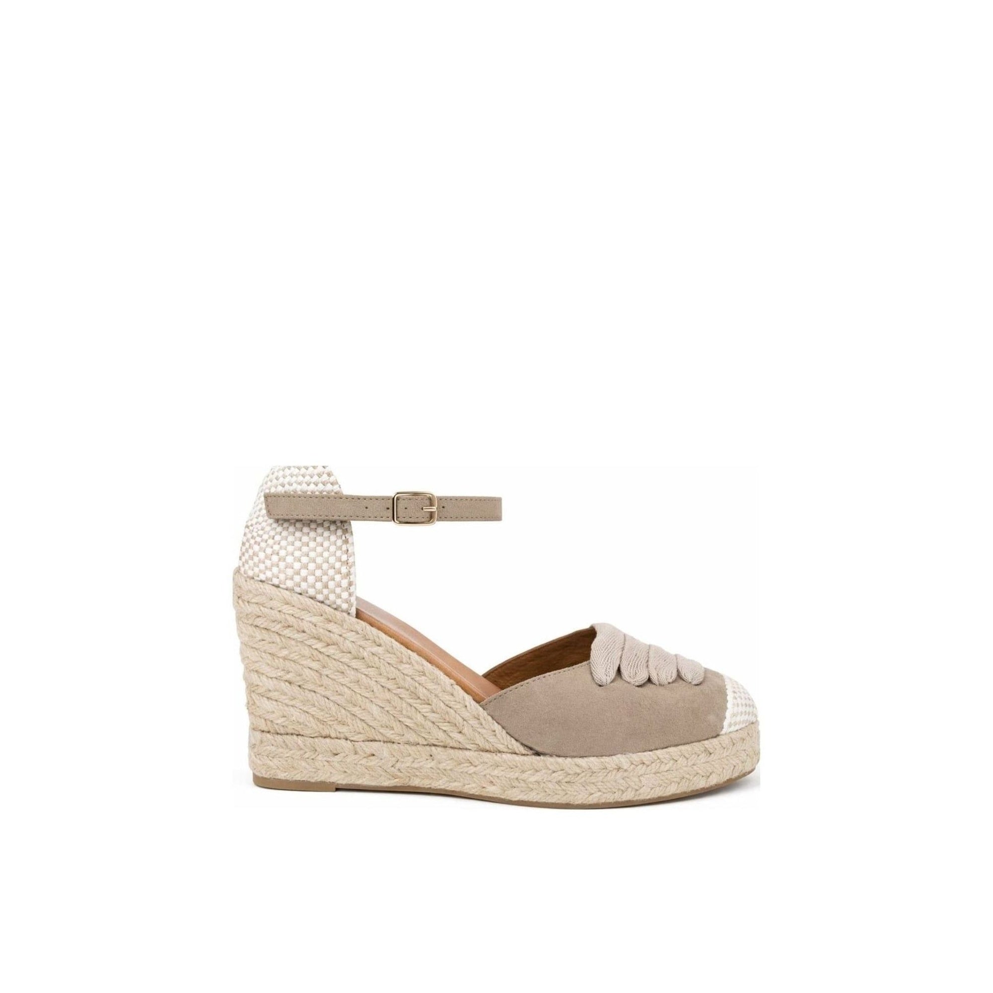 Jimena High Strap Taupe Laced