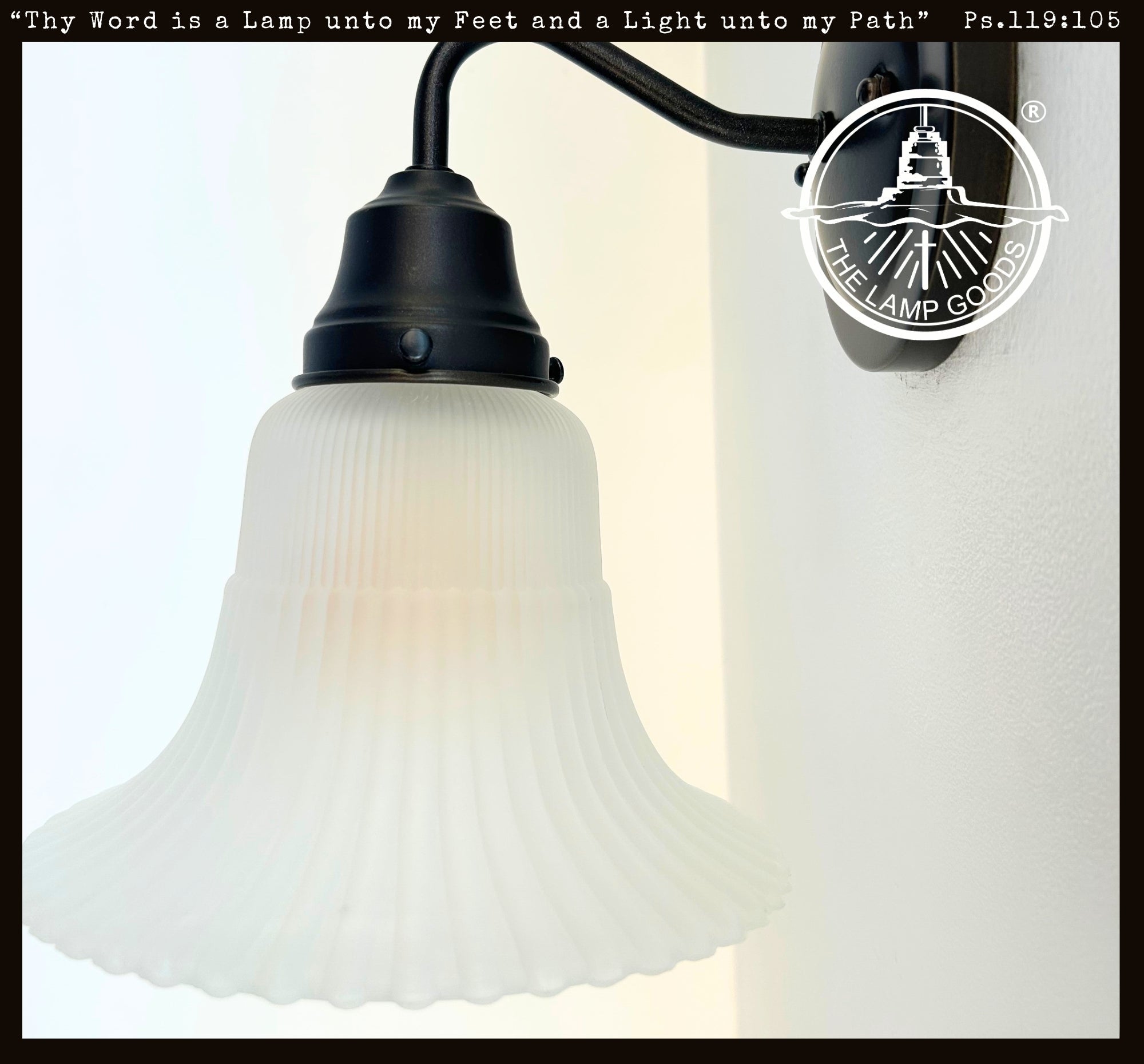 Large Antique Super Flare Frosted Glass Wall Sconce - Overture Gifts
