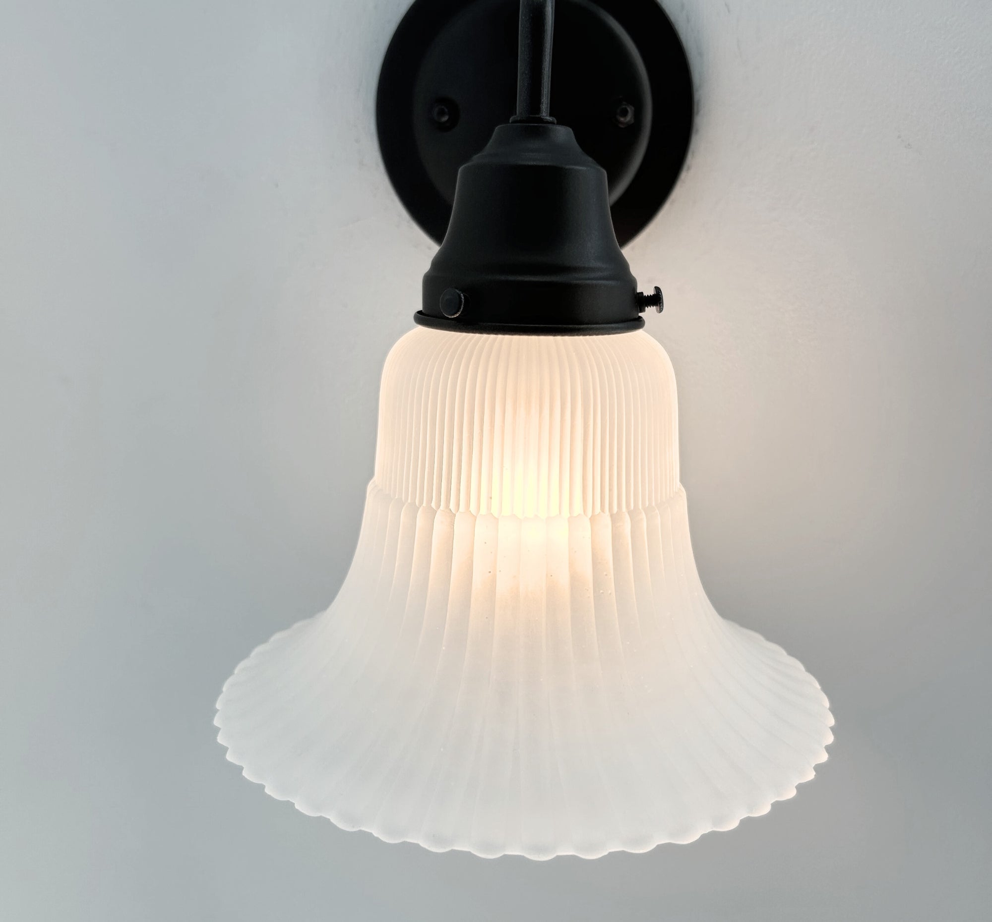 Large Antique Super Flare Frosted Glass Wall Sconce - Overture Gifts