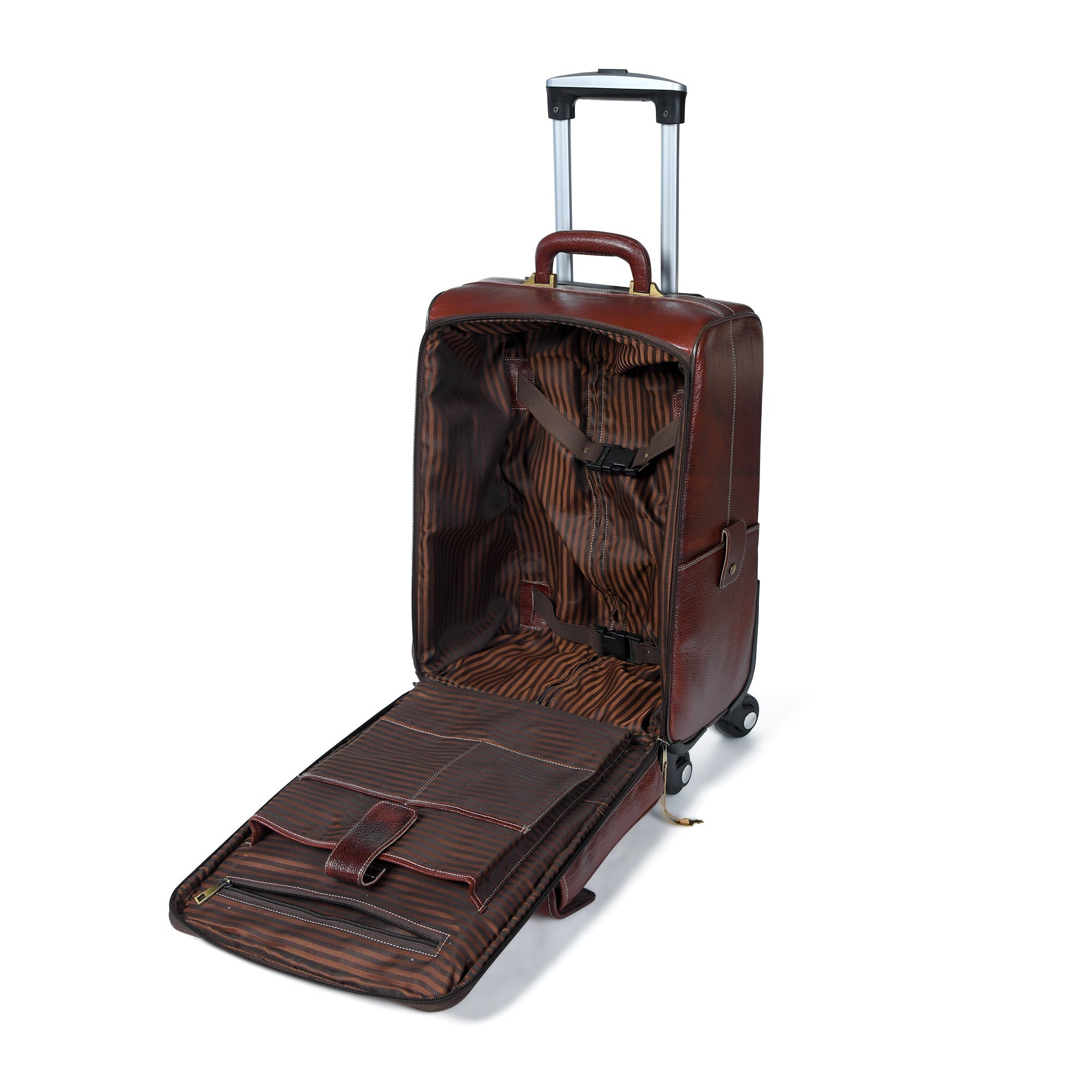 Leather Carry-On Trolly Bag - Overture Gifts