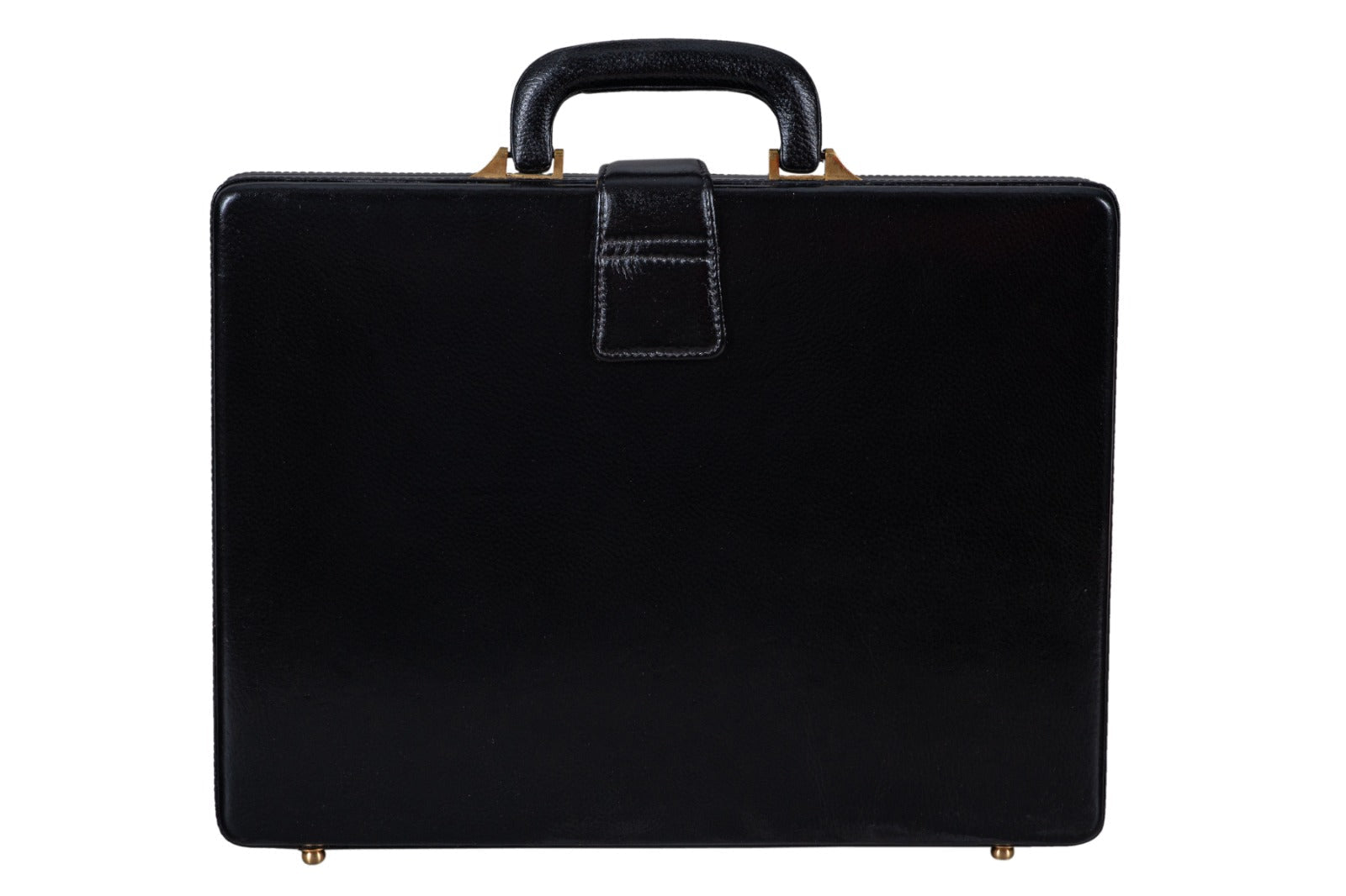 Leather Executive Men's Leather Attache Briefcase - Black - Overture Gifts