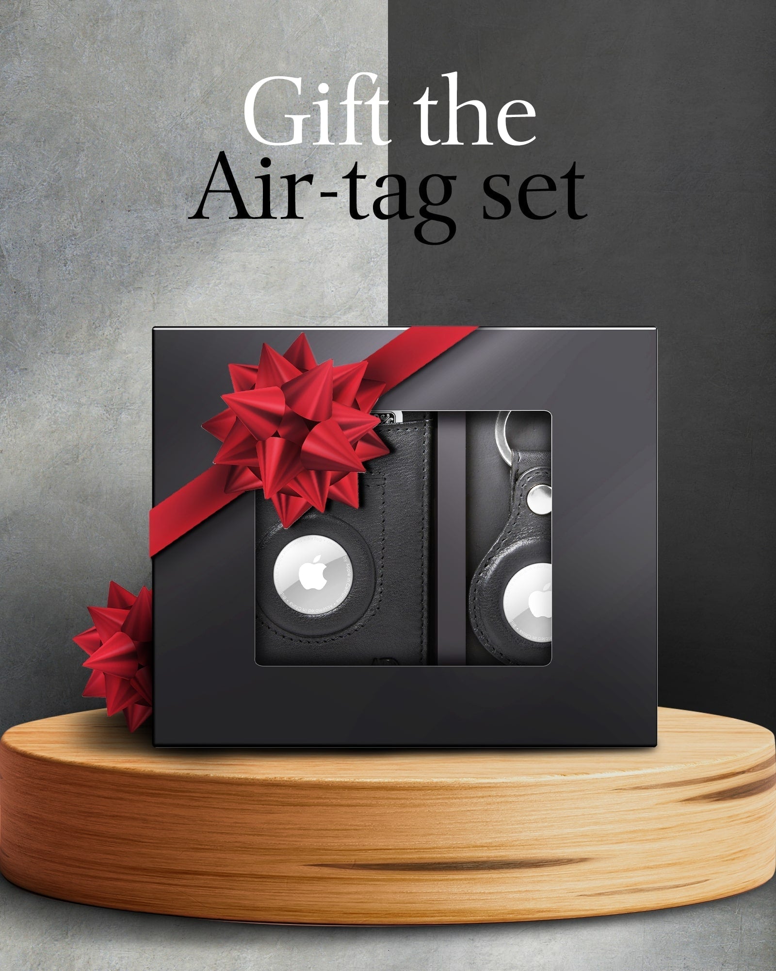 Leather Money Clip Wallet + AirTag Keychain Gift Set – RFID Blocking - Overture Gifts