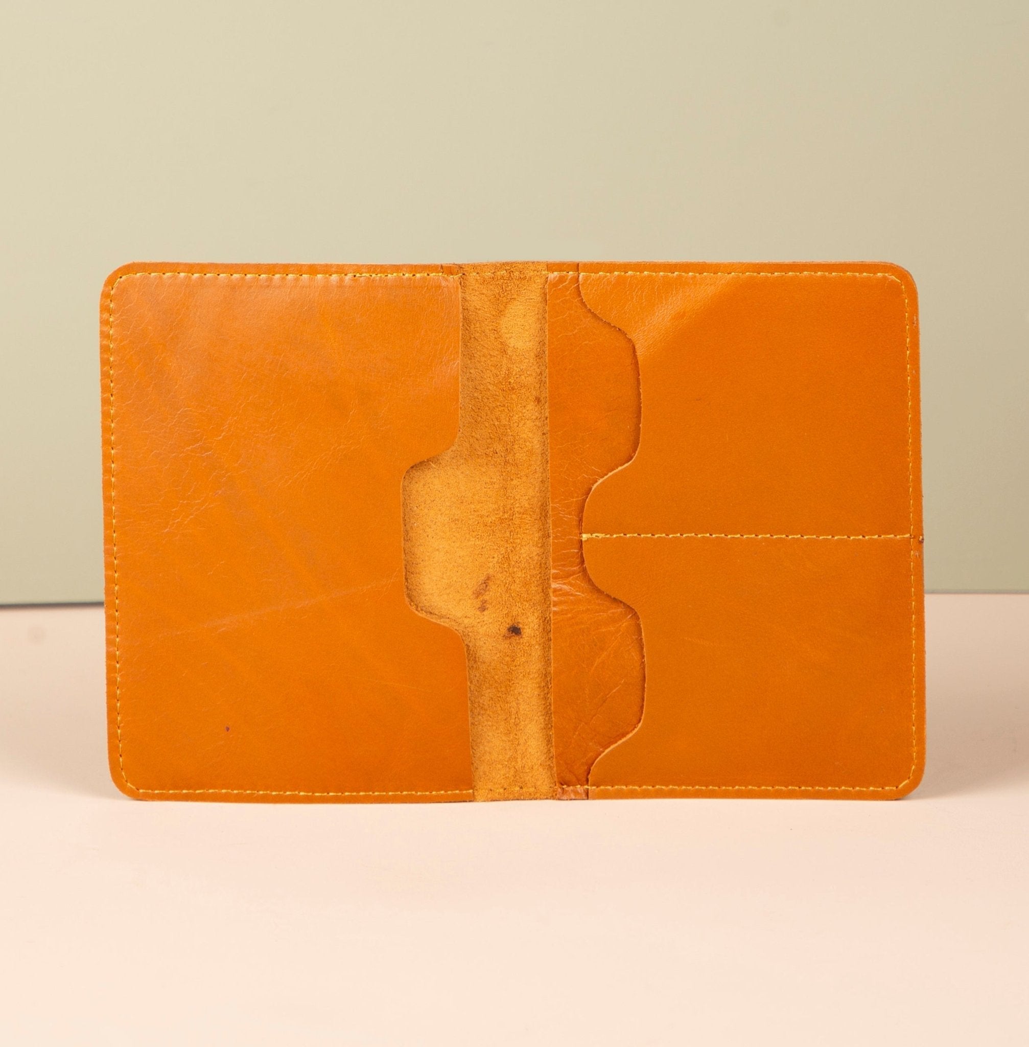Leather Passport Holder - Orange Brown - Milan - Overture Gifts