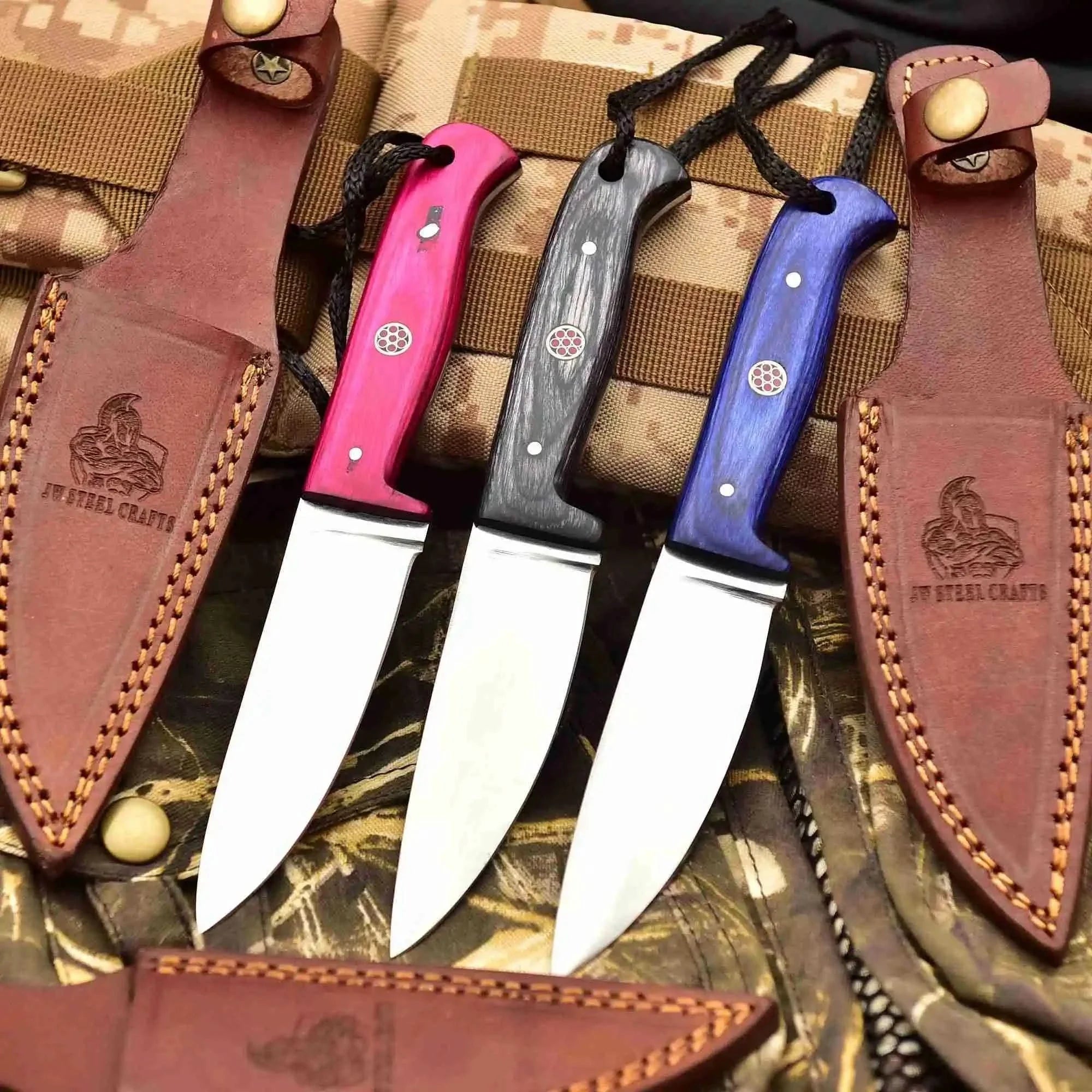 Prairie Blade Survival Knife Carbon Steel Multiple Handle Colors | JW SteelCrafts