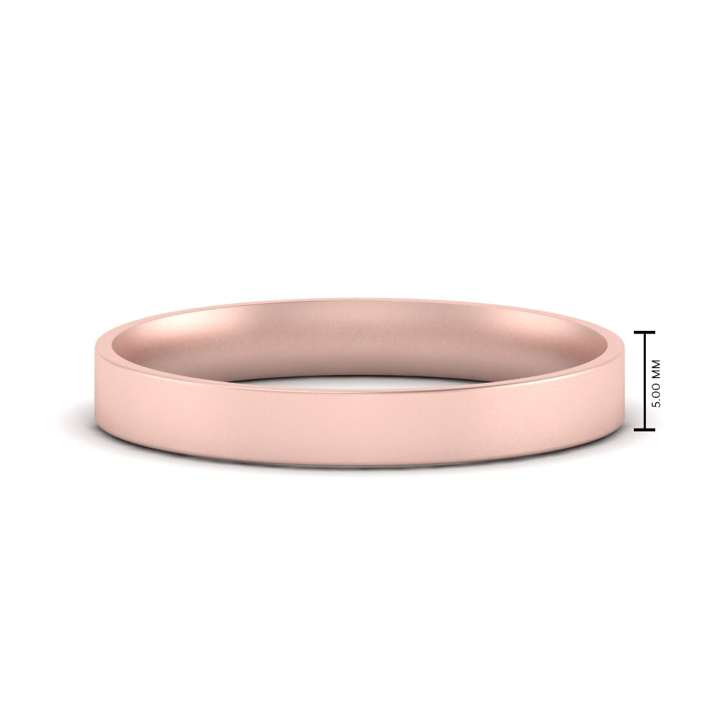 Light Weight Flat Mens Wedding Band