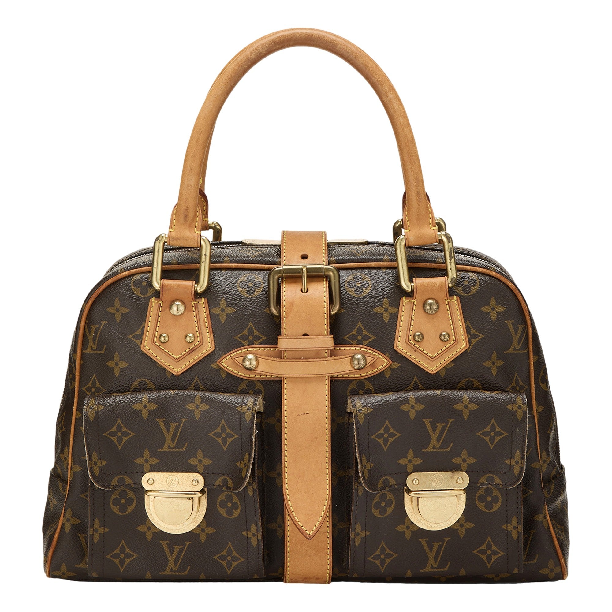 Louis Vuitton Manhattan GM Shoulder Bag in Monogram Canvas with Leather Trim