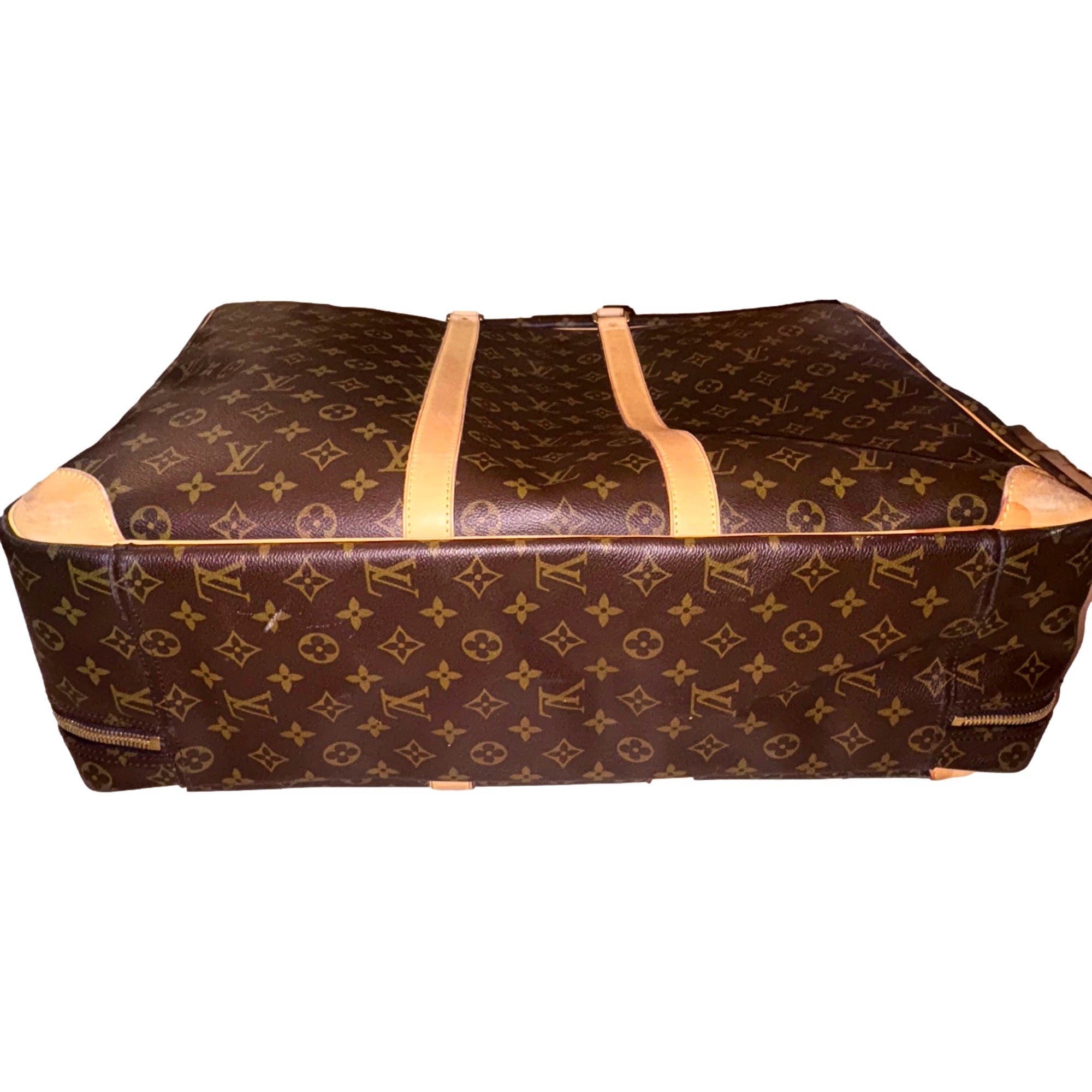 Louis Vuitton Sirius 55 Suitcase Classic Monogram Canvas Leather Travel Bag