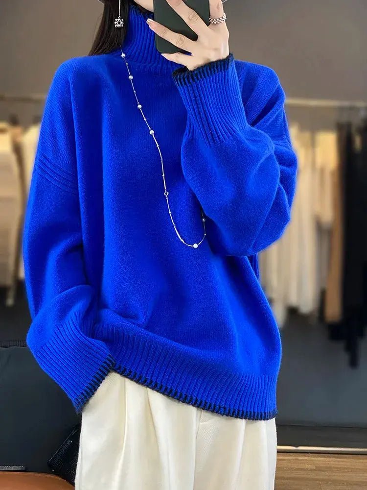 Luxurious Cashmere & Wool Turtleneck Sweater - Overture Gifts