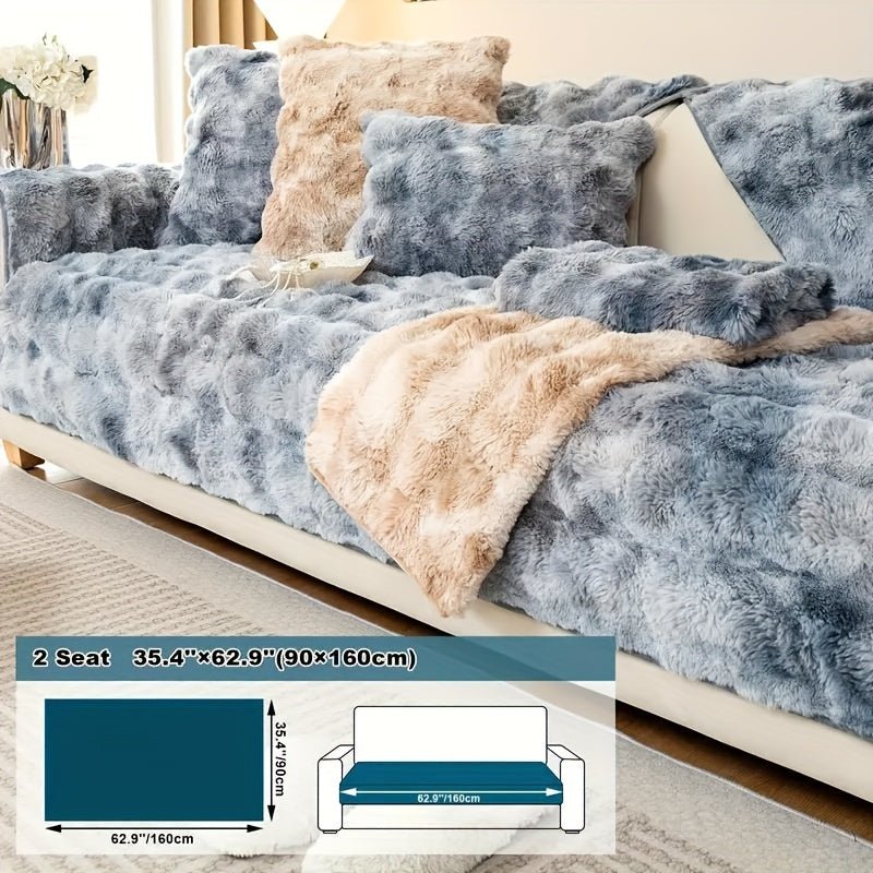Luxurious Gradient Velvet Sofa Cover - Overture Gifts