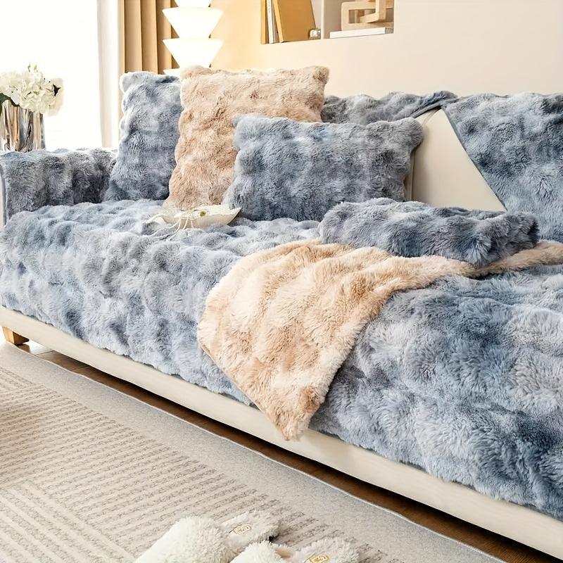 Luxurious Gradient Velvet Sofa Cover - Overture Gifts