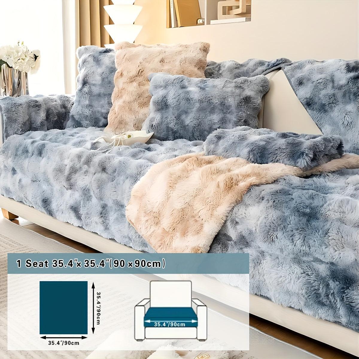 Luxurious Gradient Velvet Sofa Cover - Overture Gifts