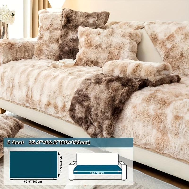 Luxurious Gradient Velvet Sofa Cover - Overture Gifts