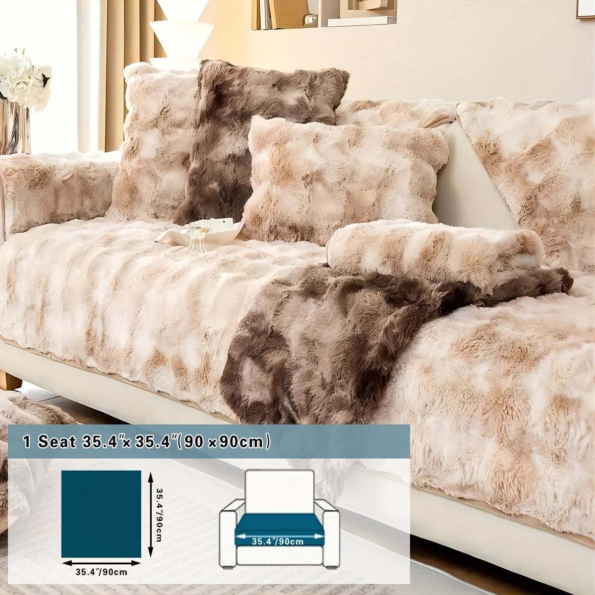 Luxurious Gradient Velvet Sofa Cover - Overture Gifts