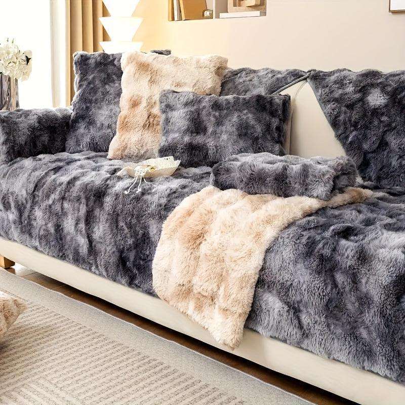 Luxurious Gradient Velvet Sofa Cover - Overture Gifts