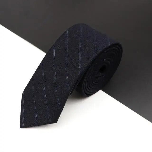 Luxury High Quality Black Grey Skinny Wool Tie For Men Business Meeting Necktie Fashionable Design Excellent Men Gift - Overture Gifts