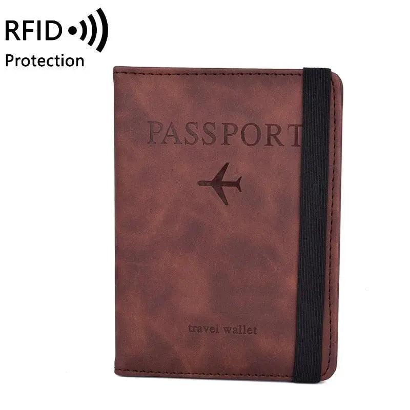 Luxury Leather Passport Elegant Cover Travel Passport Wallet Holder Document Organizer Case Men And Women Accessories - Overture Gifts