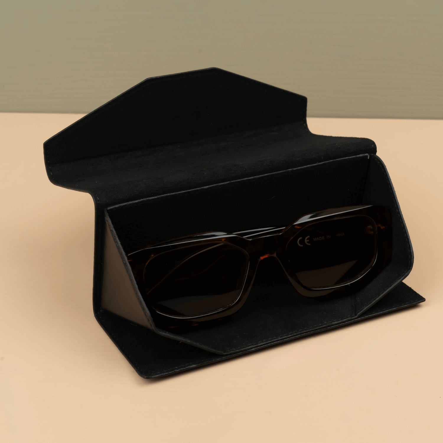 Luxury Leather Sunglasses Case - Black - Louisville - Overture Gifts