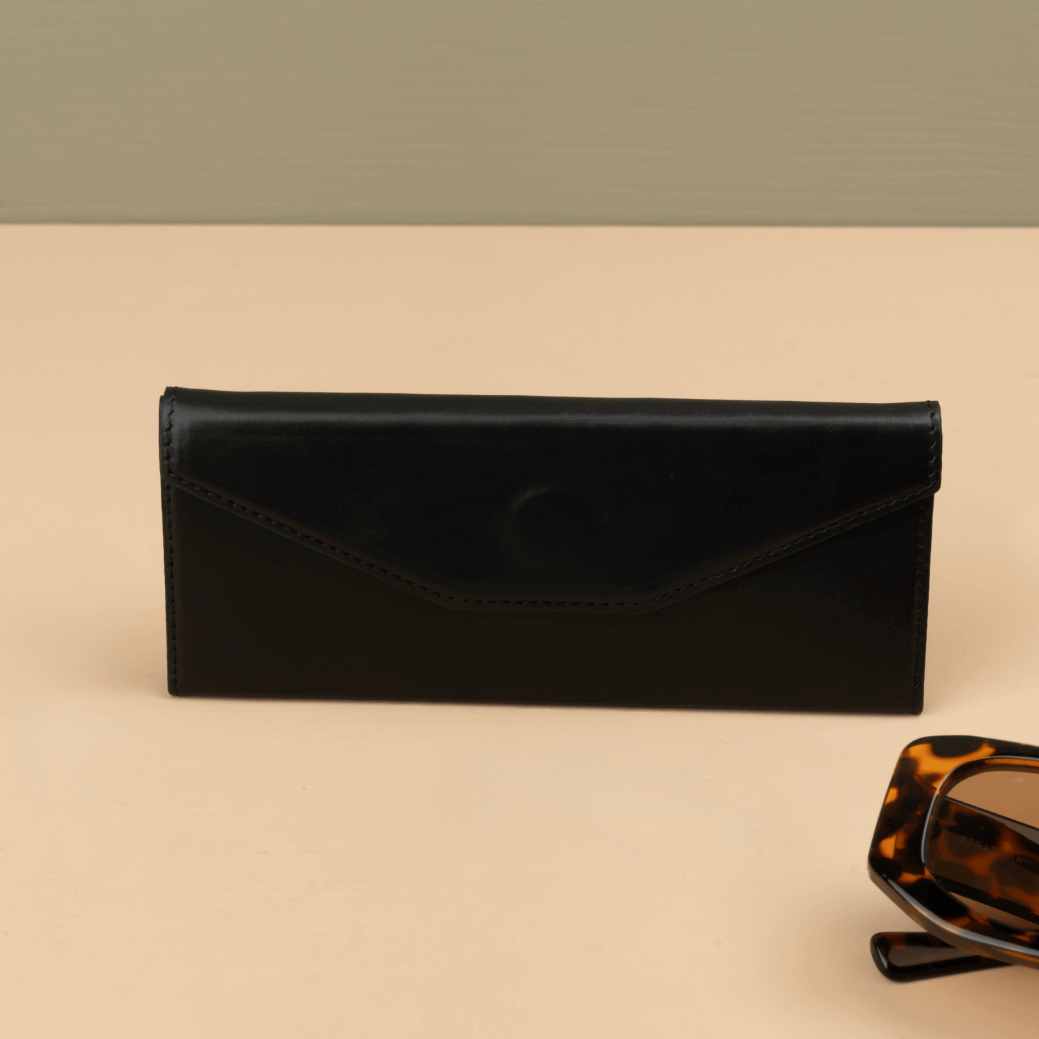 Luxury Leather Sunglasses Case - Black - Louisville - Overture Gifts