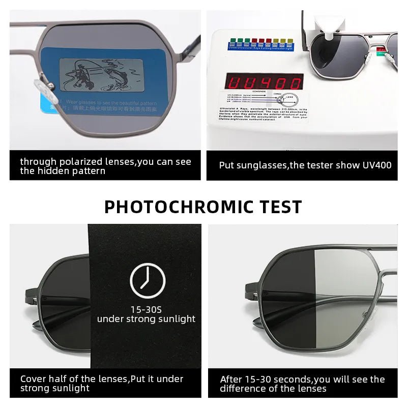 Luxury Metal Photochromic Sunglasses - Overture Gifts