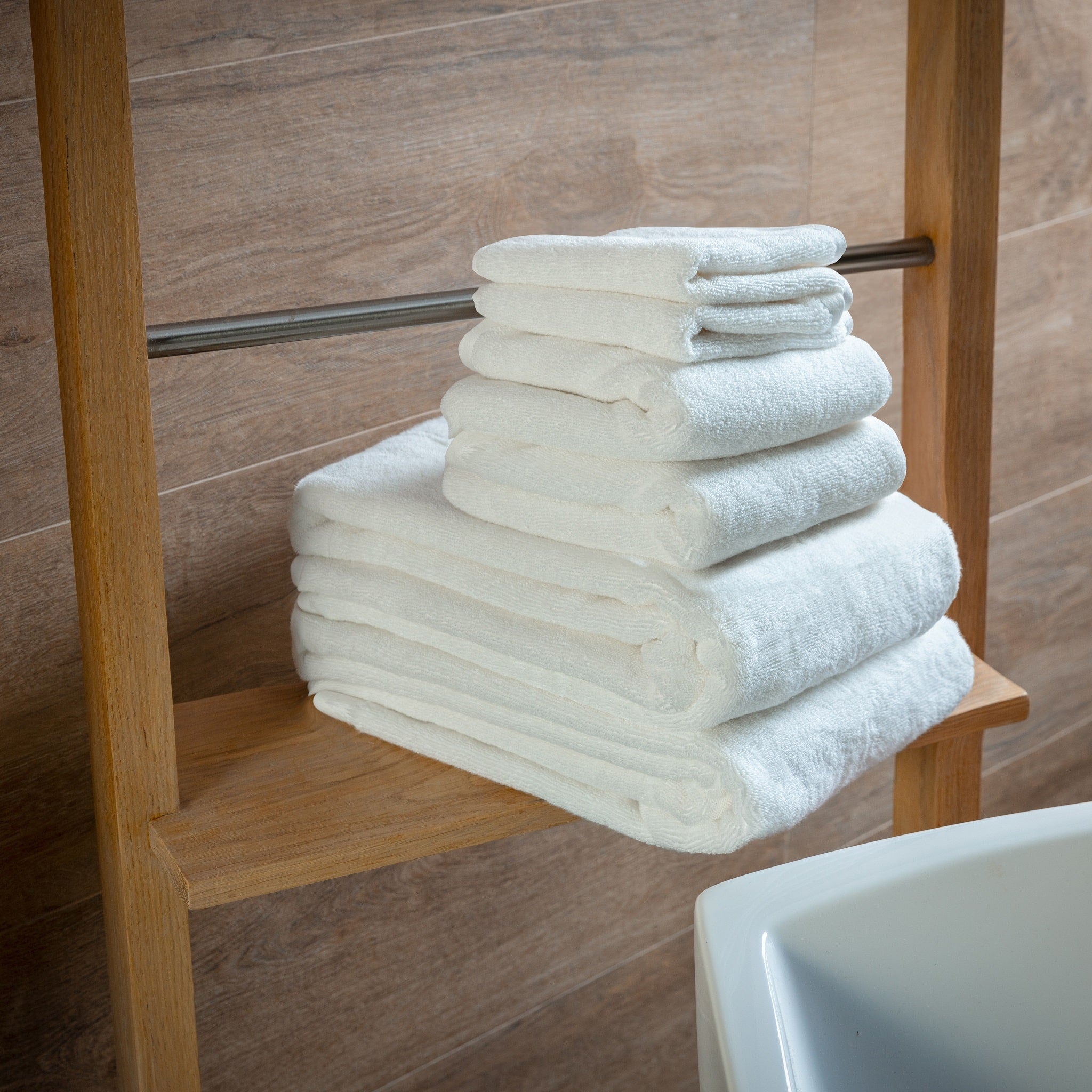Luxury Organic Bath Six Piece Towel Set | Soft, Plush, Eco-Friendly Towels - Overture Gifts