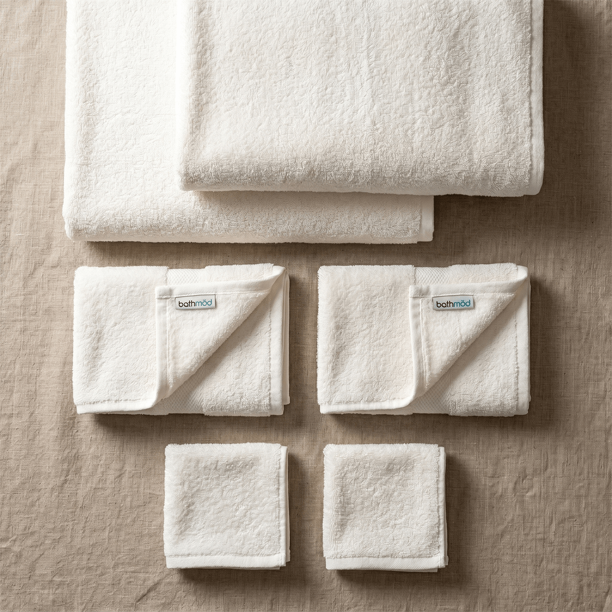 Luxury Organic Bath Six Piece Towel Set | Soft, Plush, Eco-Friendly Towels - Overture Gifts