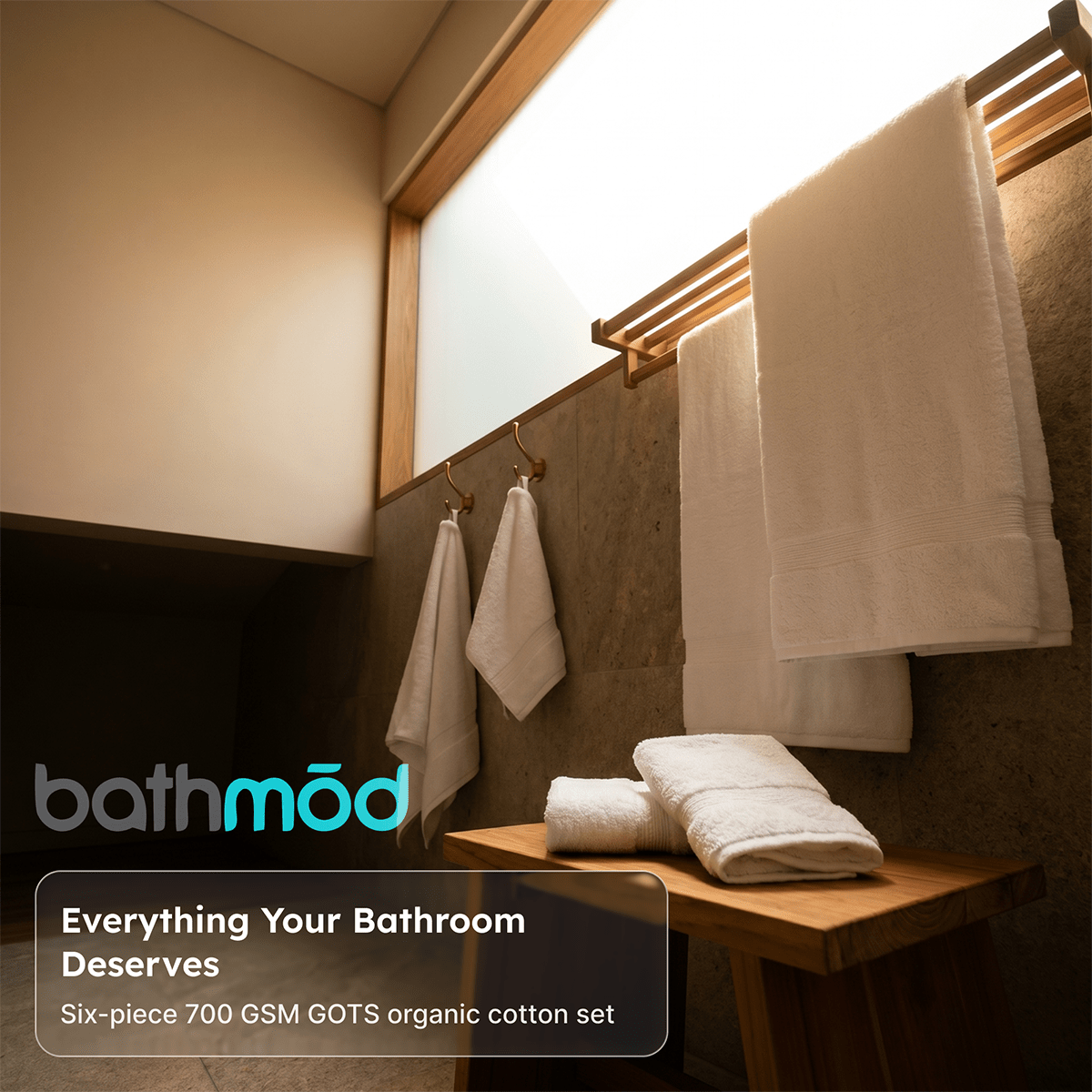 Luxury Organic Bath Six Piece Towel Set | Soft, Plush, Eco-Friendly Towels - Overture Gifts