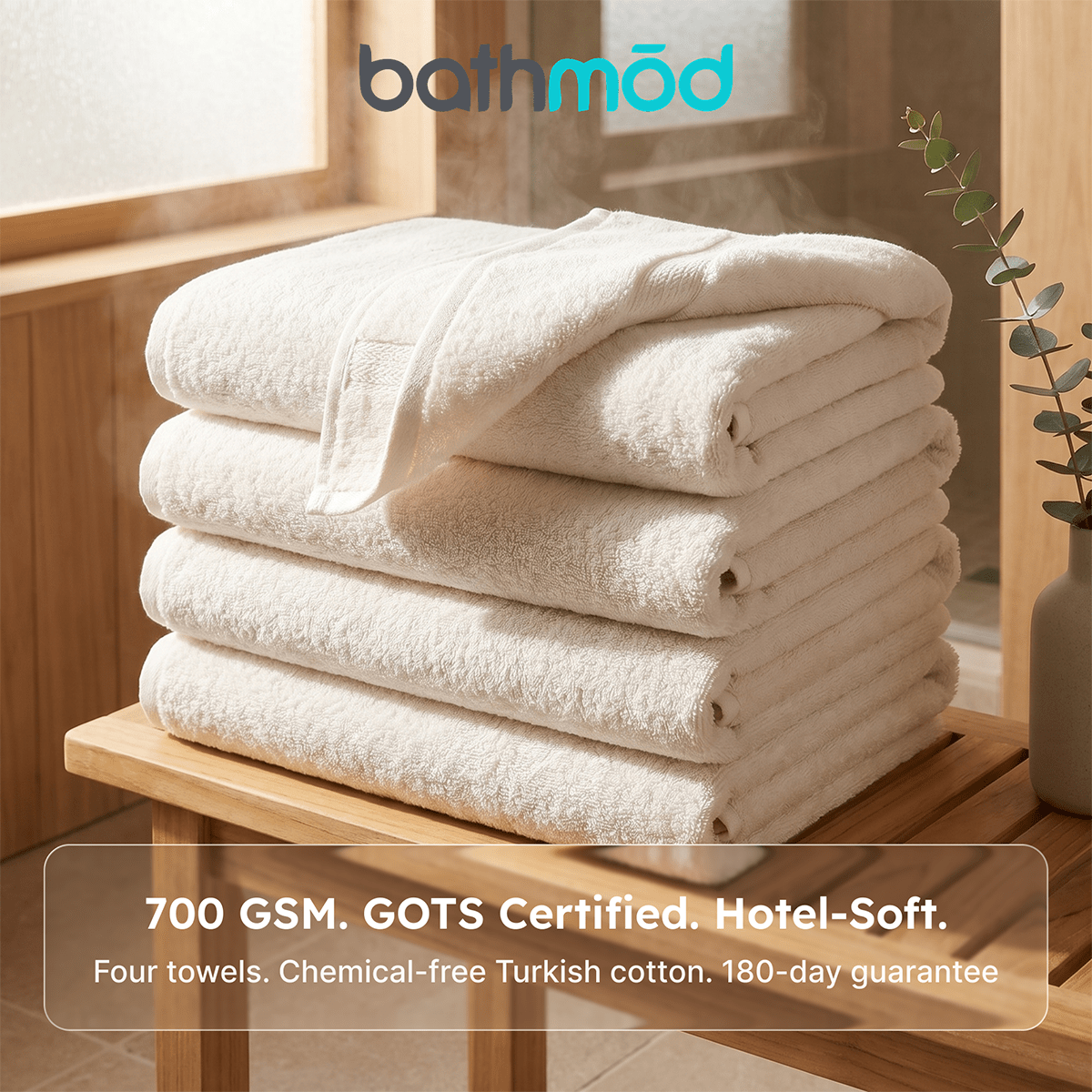 Luxury Organic Bath Towels (Four Pack) - Overture Gifts