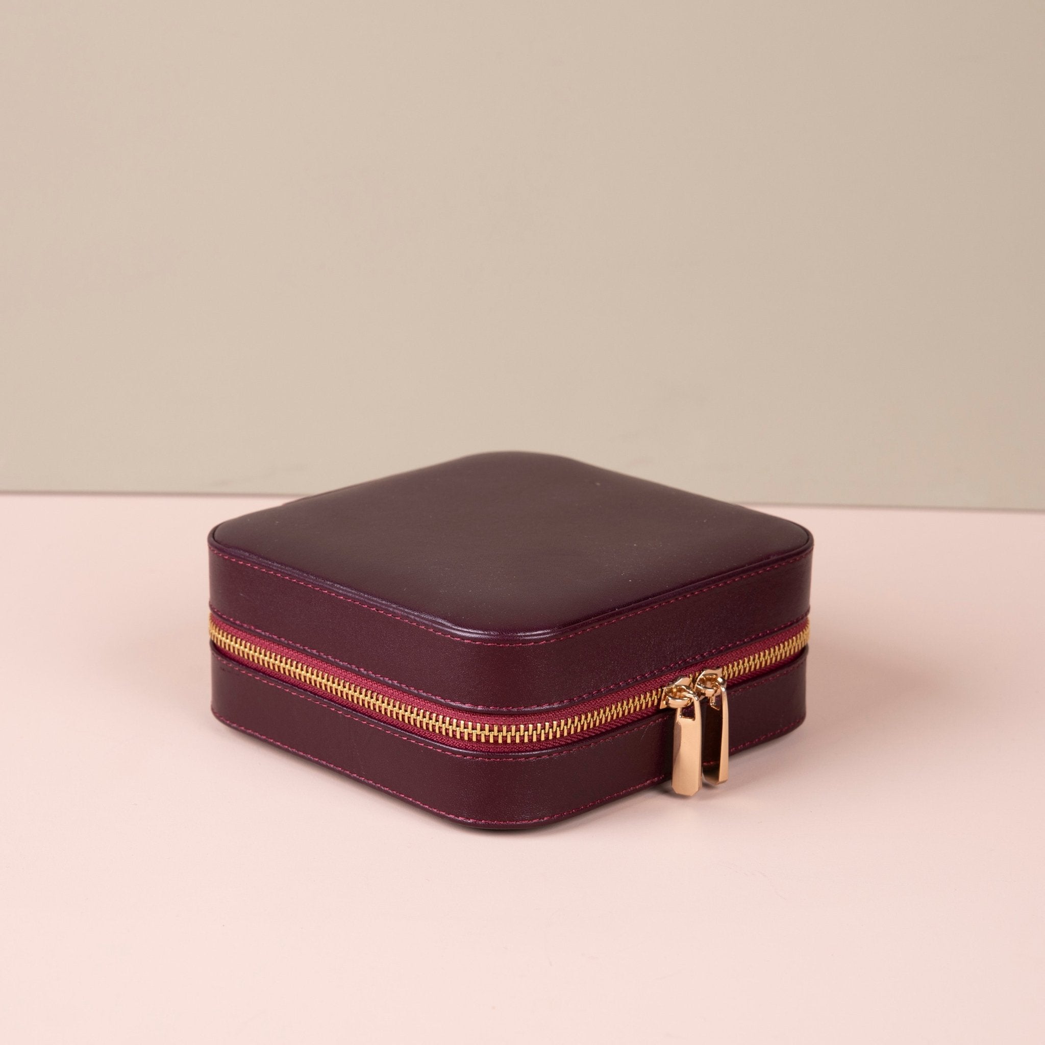 Luxury Travel Jewelry Box – Burgundy - Palermo - Overture Gifts