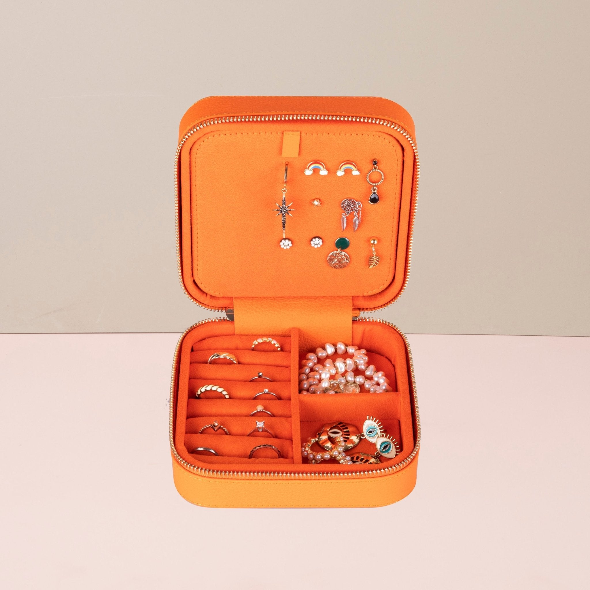 Luxury Travel Jewelry Box – Orange - Palermo - Overture Gifts