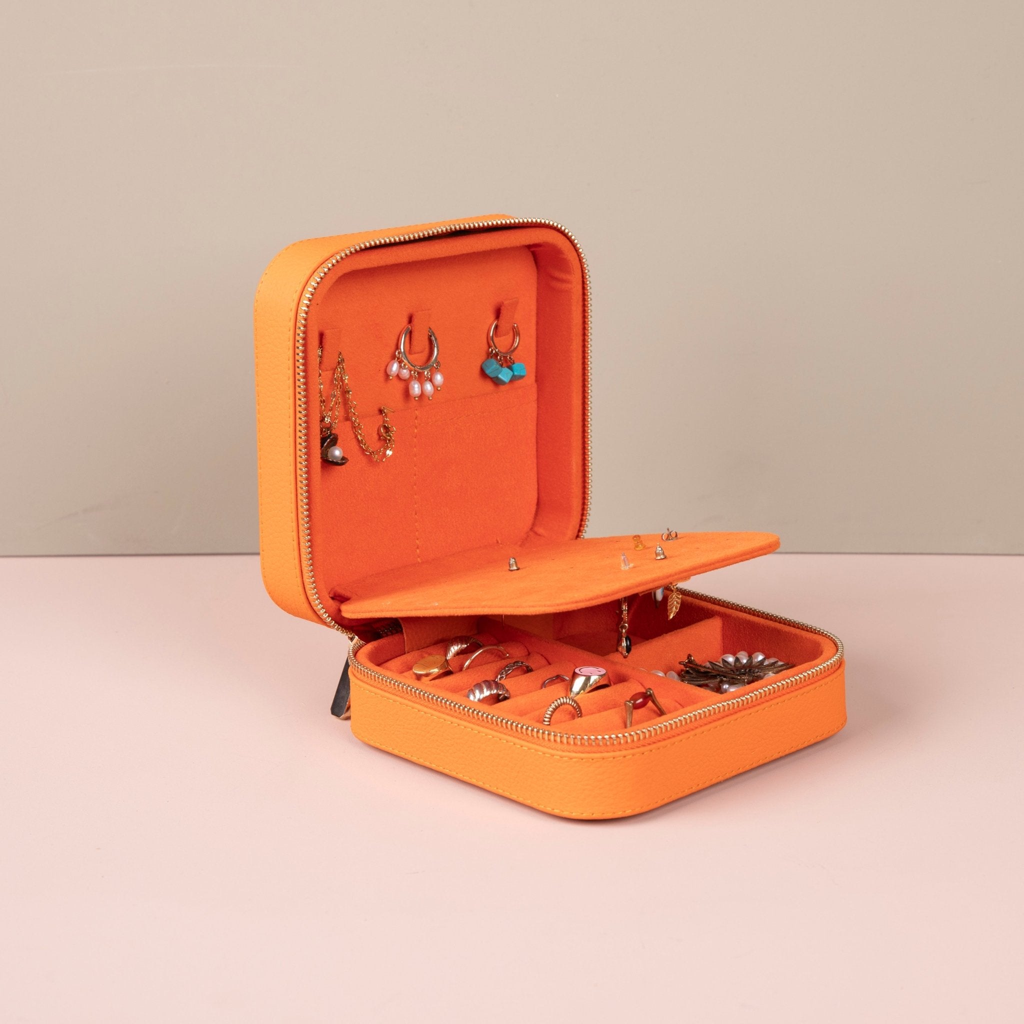 Luxury Travel Jewelry Box – Orange - Palermo - Overture Gifts