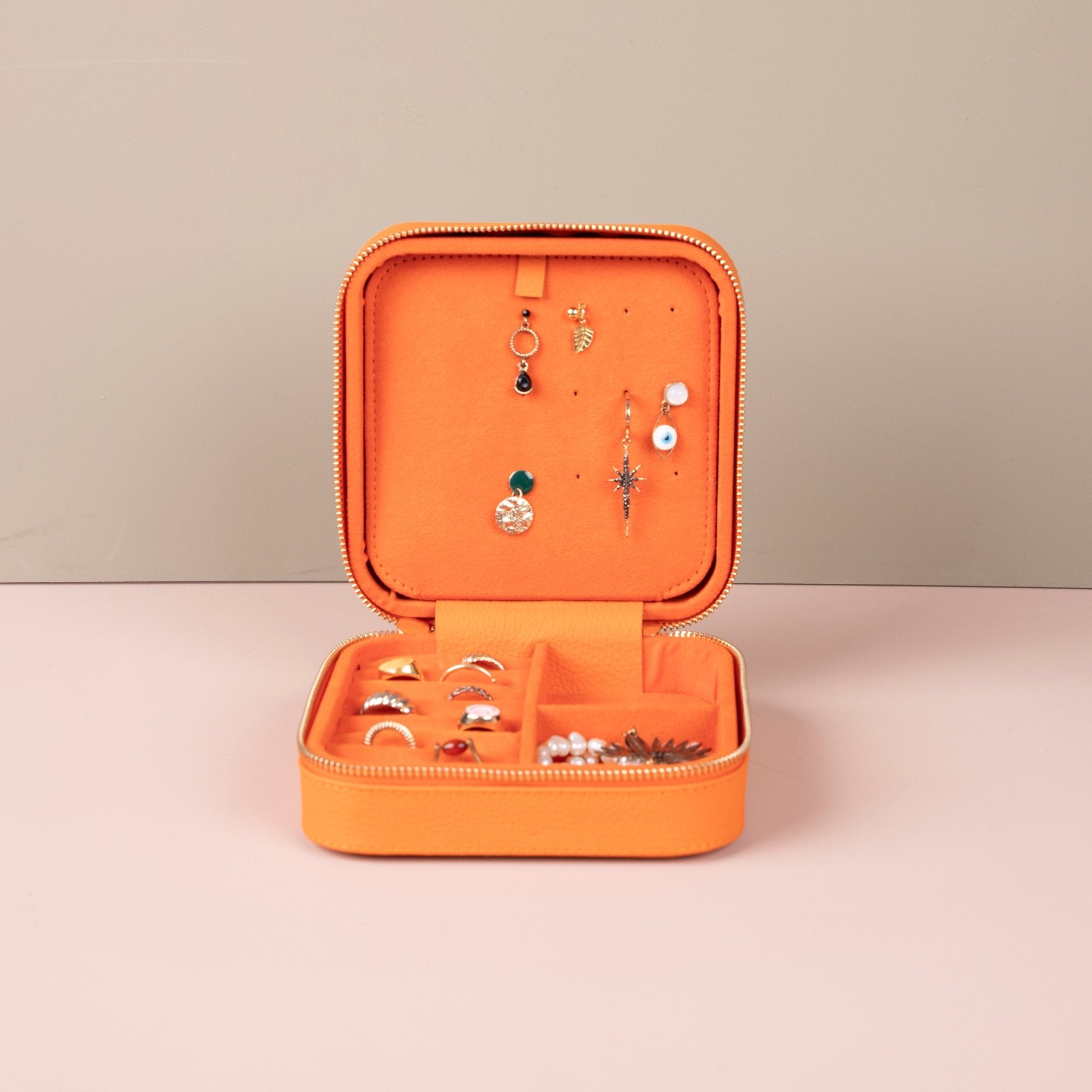 Luxury Travel Jewelry Box – Orange - Palermo - Overture Gifts