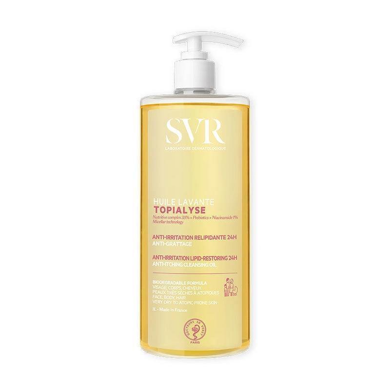 Svr Topialyse Huile Lavante 1L - Lavender Scented Cleansing Oil for Sensitive Skin, Natural Skincare
